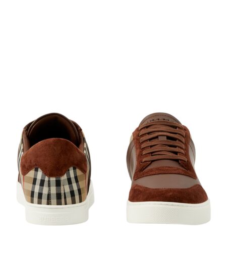 Buy Burberry Check-Panel Low-Top Sneakers With Crypto