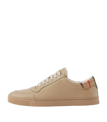 Buy Burberry Leather Low-Top Sneakers With Crypto