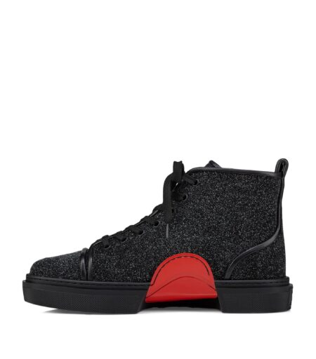 Buy Christian Louboutin Leather Adolon High-Top Sneakers With Crypto