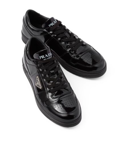 Buy Prada Patent Leather Downtown Sneakers With Crypto