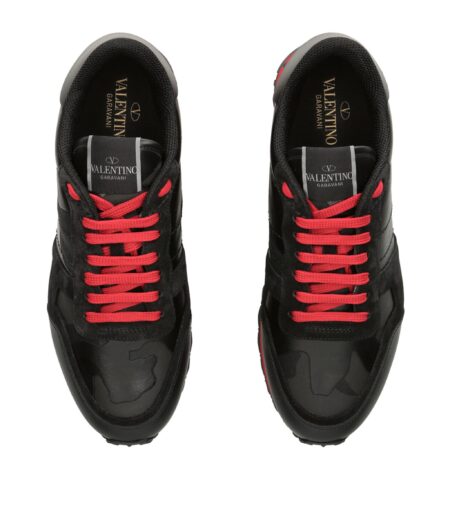 Buy Valentino Garavani Leather Camouflage Sneakers With Crypto